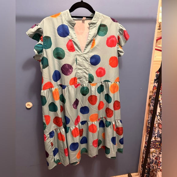 Vibrant Polka Dot Dress - Picture 2 of 6